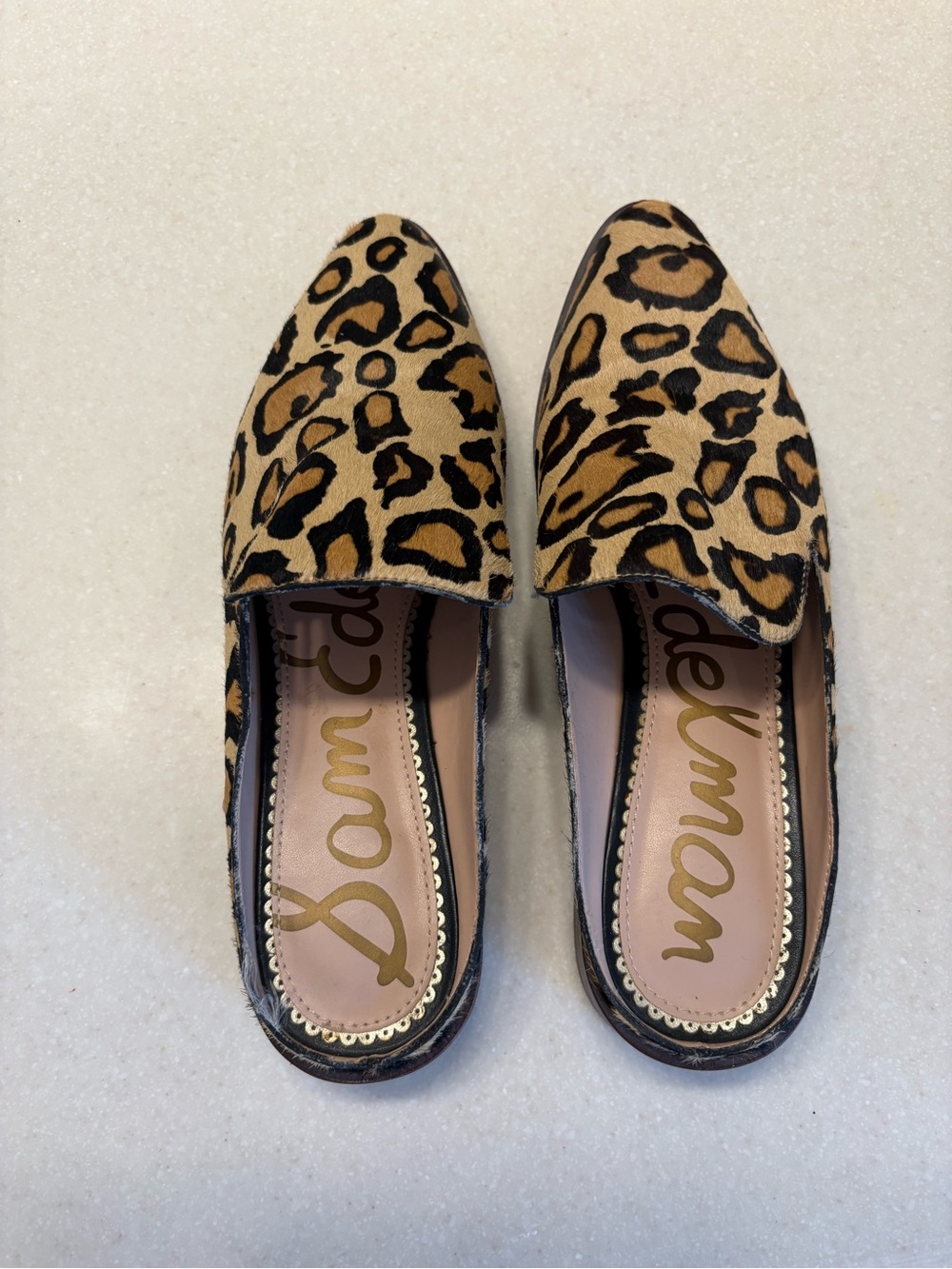 Sam Edelman Lewellyn Leopard-Print Pointed Mules - Picture 2 of 5